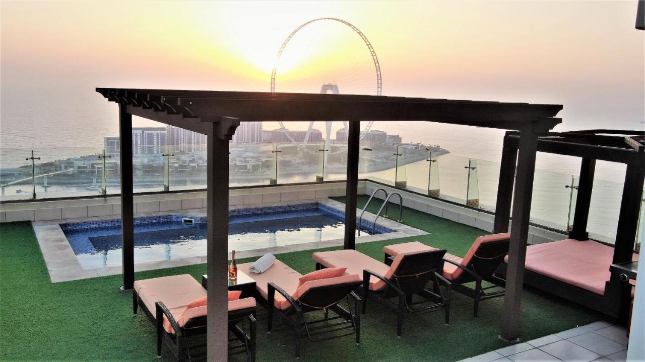 Jbr Penthouse With Terrace Pool Apartment Dubai Bagian luar foto